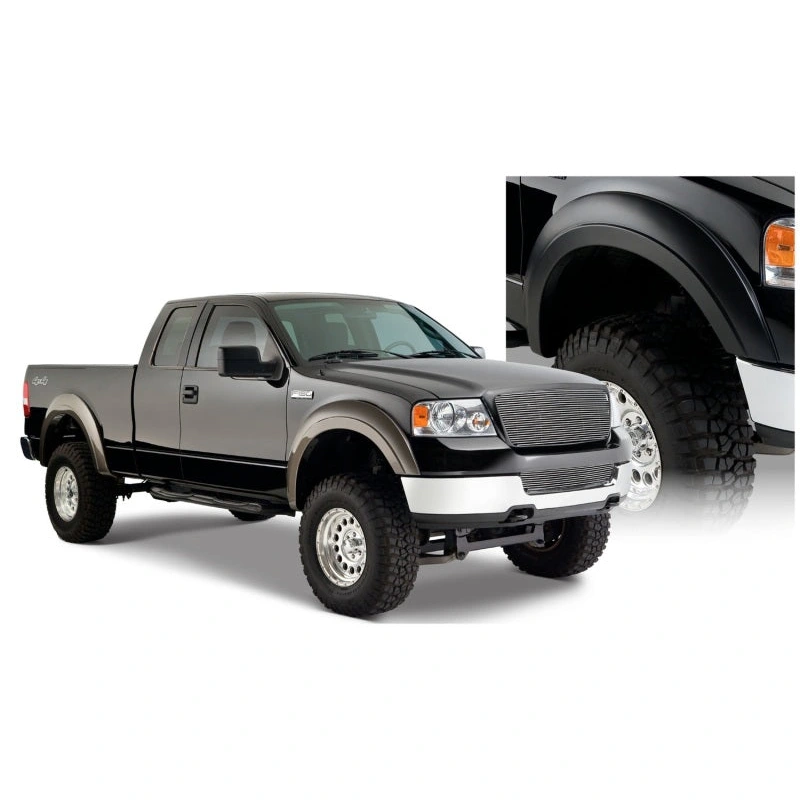 Bushwacker 04-08 Ford F-150 Styleside Extend-A-Fender Style Flares 4pc 66.0/78.0/96.0in Bed – Black