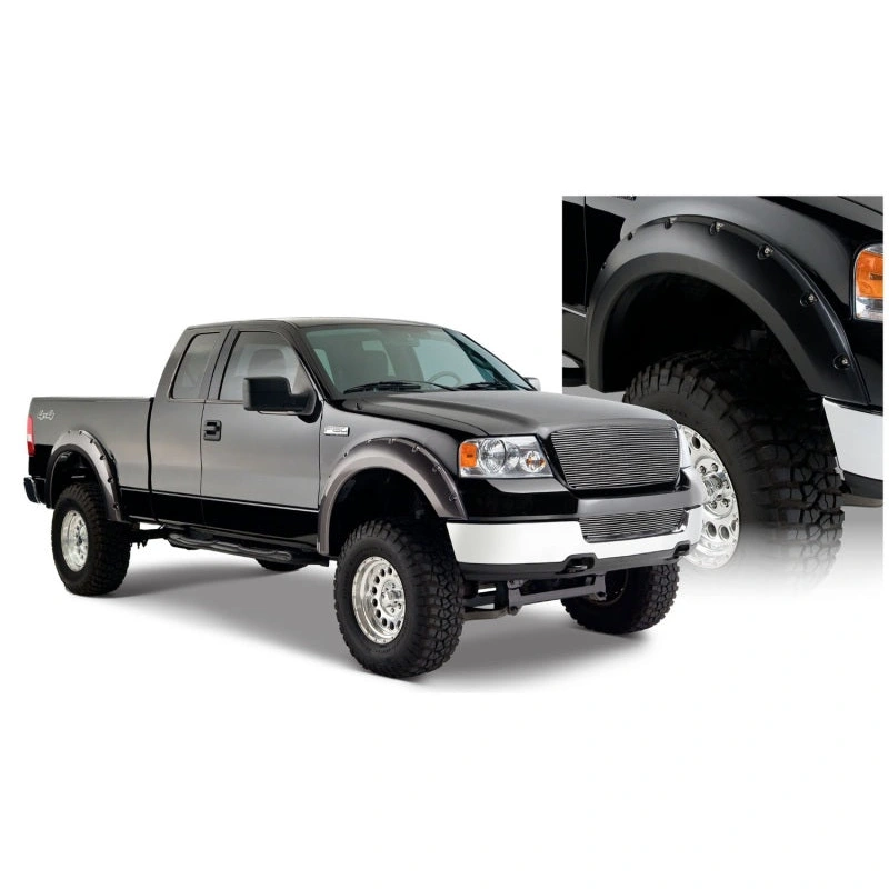 Bushwacker 04-08 Ford F-150 Styleside Pocket Style Flares 4pc 66.0/78.0/96.0in Bed – Black